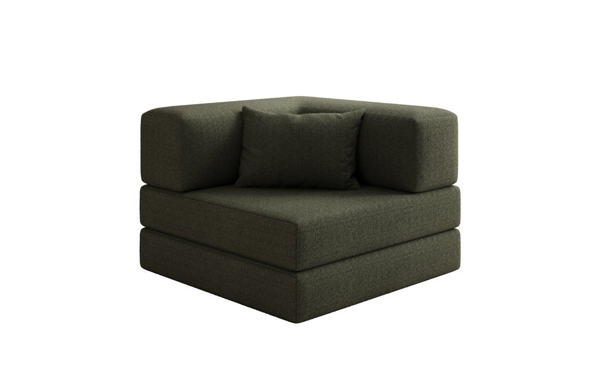 Designer Sofa-Sessel Lazy in Bouclé