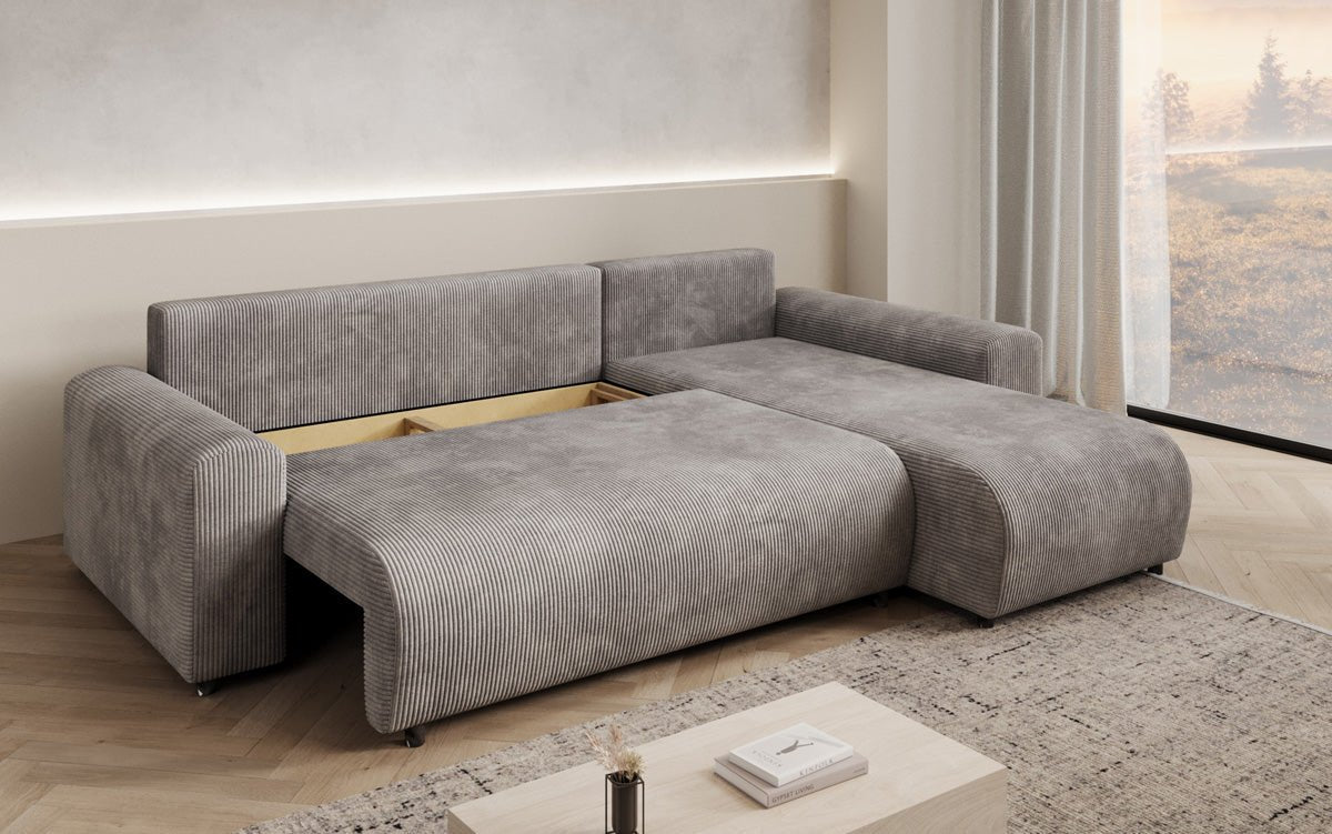 Designer Sofa Hanna mit Schlaffunktion und Stauraum