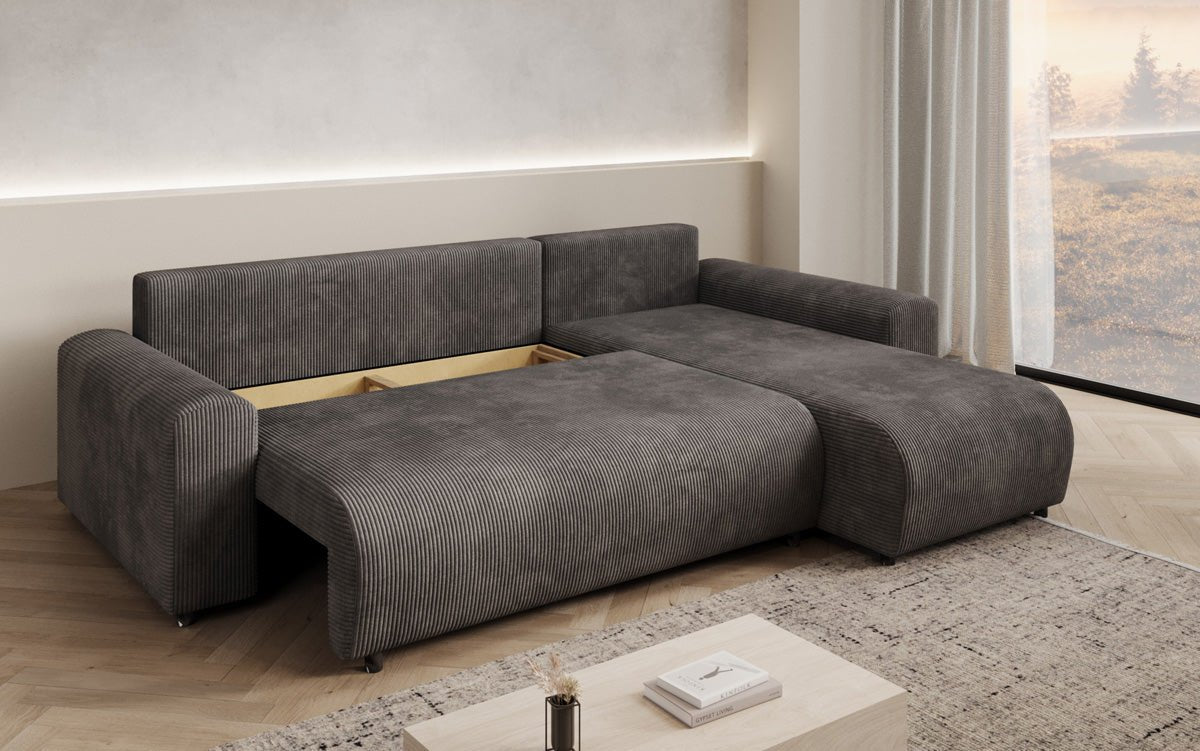 Designer Sofa Hanna mit Schlaffunktion und Stauraum