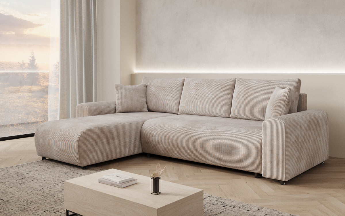 Designer Sofa Hanna mit Schlaffunktion und Stauraum