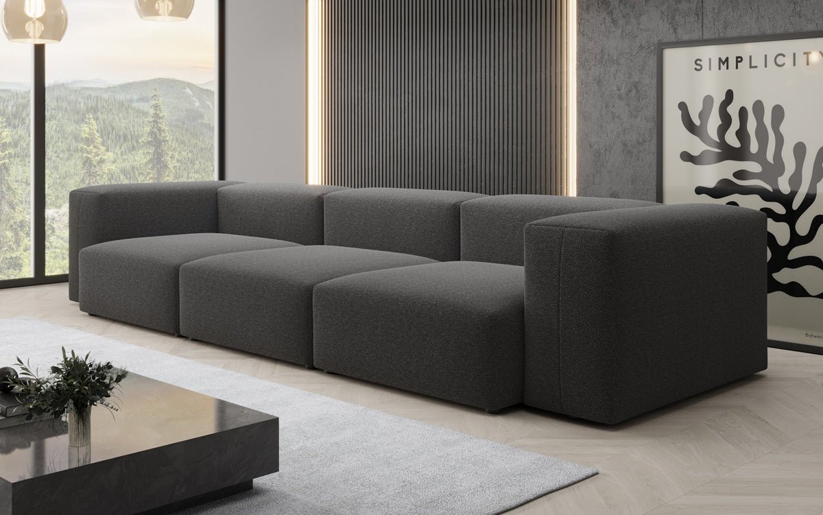 Designer 3 Sitzer Sofa Snug in Bouclé