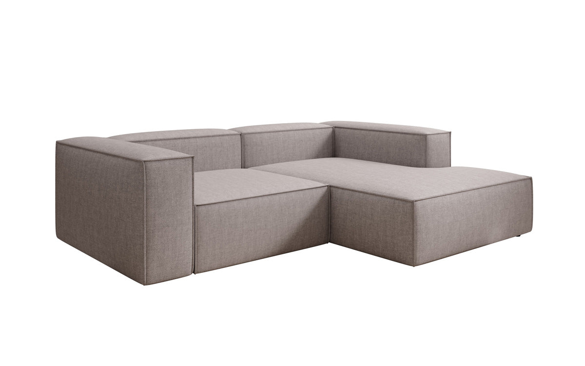 Designer Ecksofa Lesley Mini in Leinen-Optik