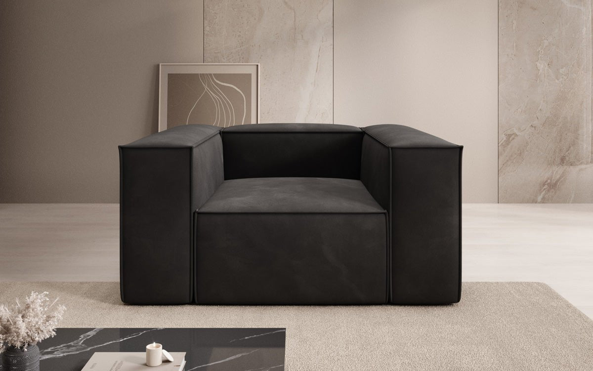 Designer Sofa-Sessel Lesley in Samt
