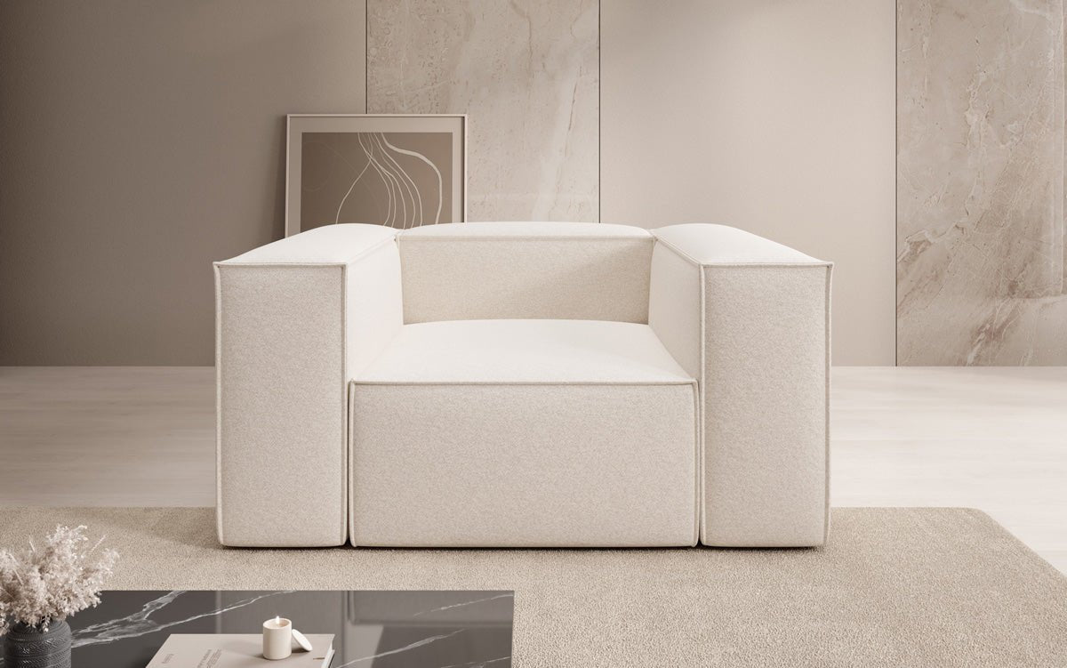 Designer Sofa-Sessel Lesley in Strukturstoff
