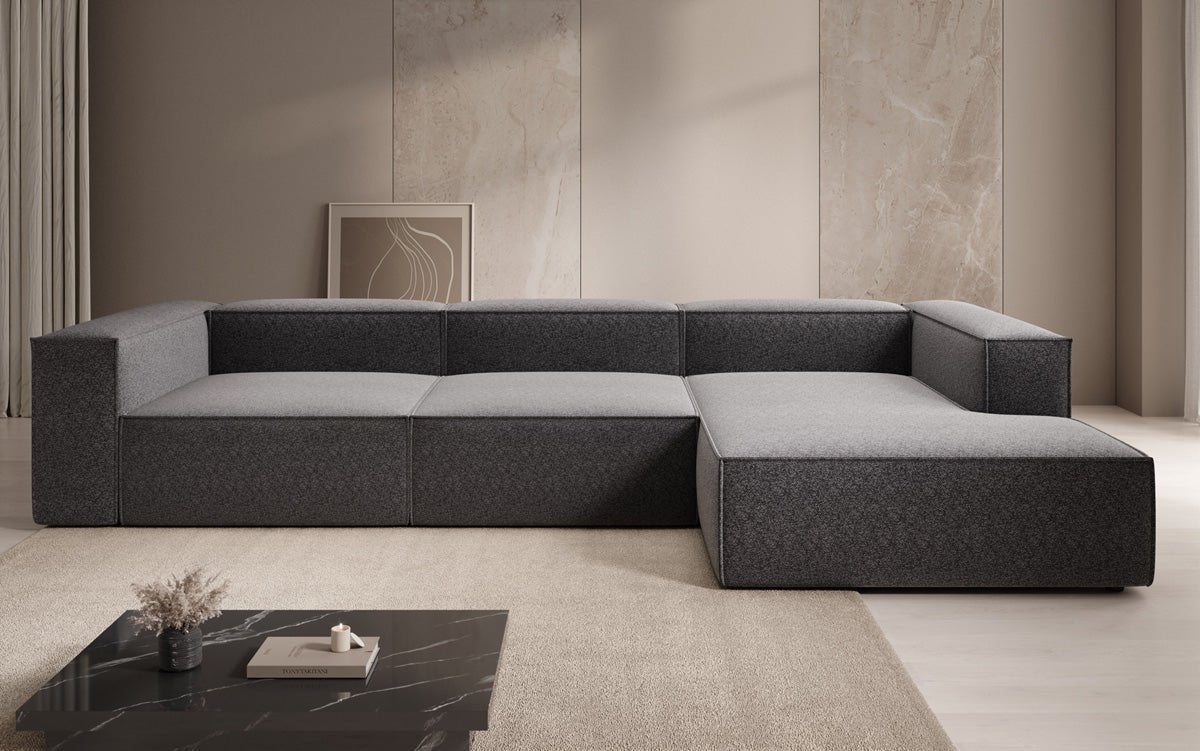 Designer Sofa Lesley L in Strukturstoff