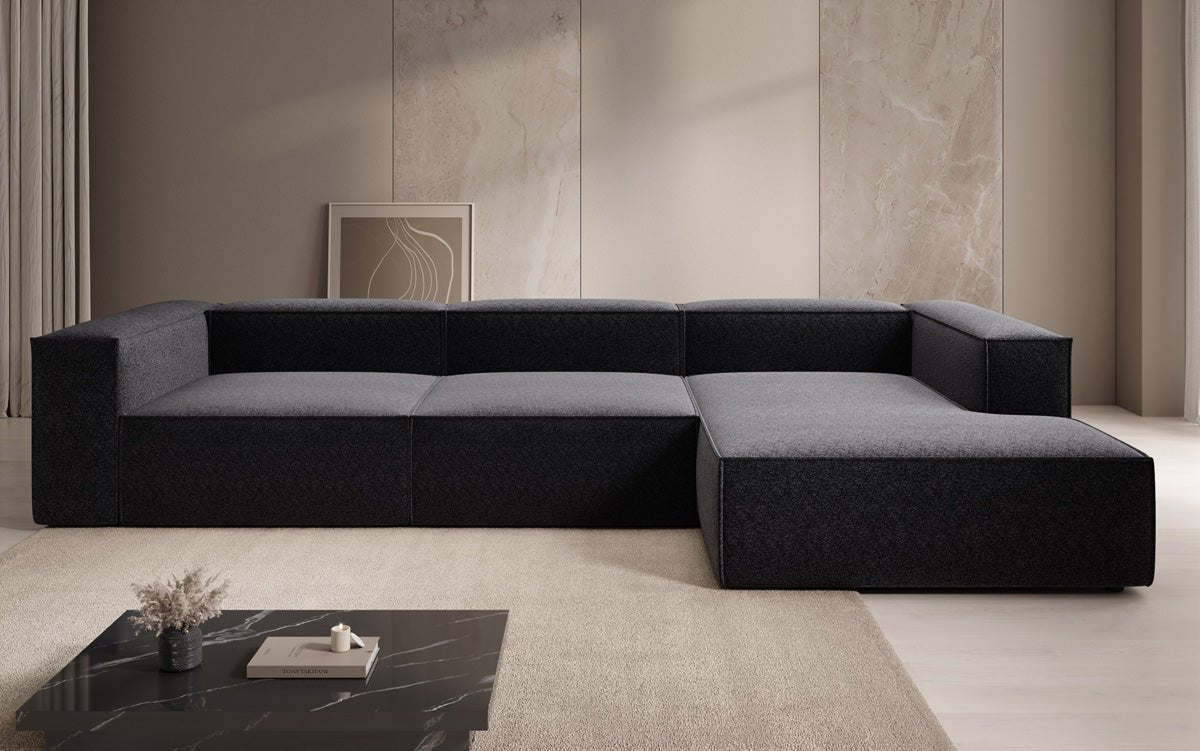 Designer Sofa Lesley L in Strukturstoff