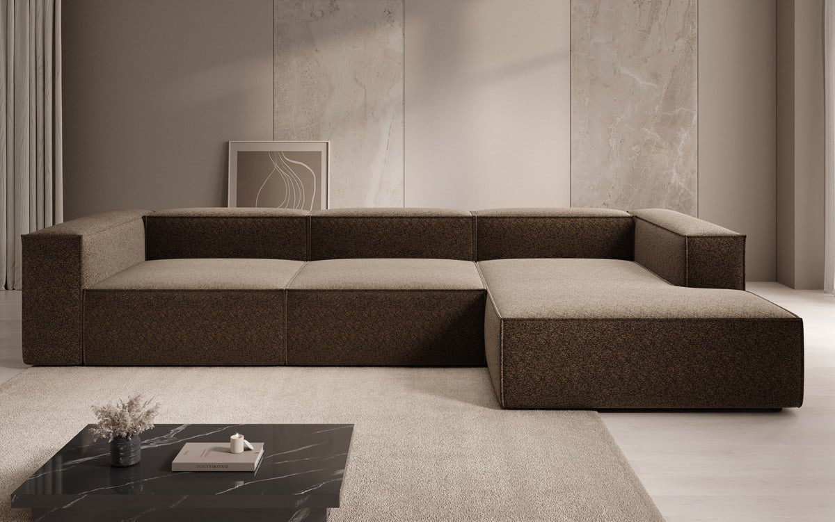 Designer Sofa Lesley L in Strukturstoff