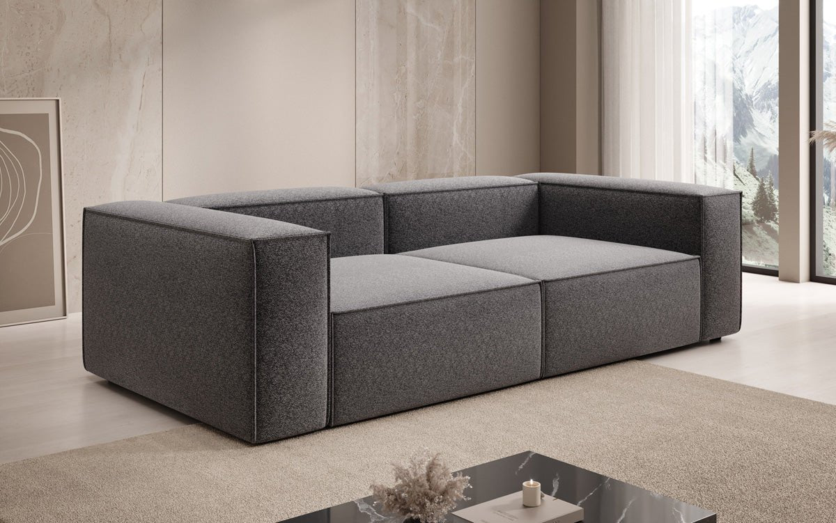 Designer Sofa Lesley 3 Sitzer in Strukturstoff