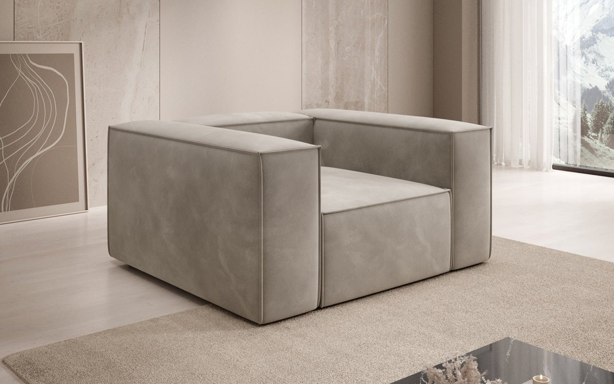 Designer Sofa-Sessel Lesley in Samt