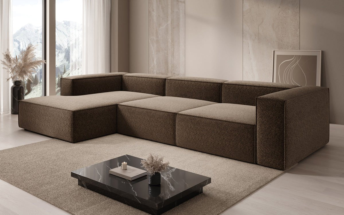 Designer Sofa Lesley L in Strukturstoff