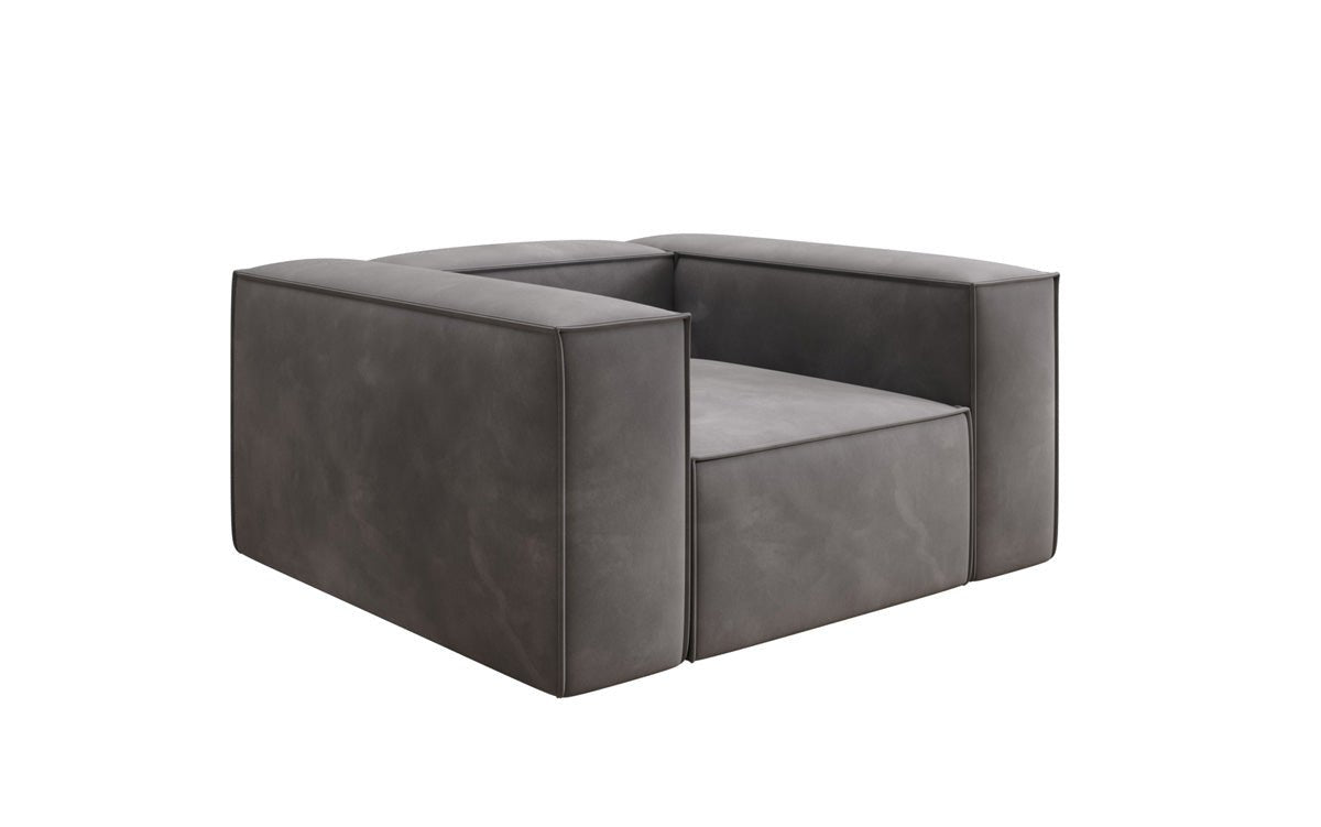 Designer Sofa-Sessel Lesley in Samt