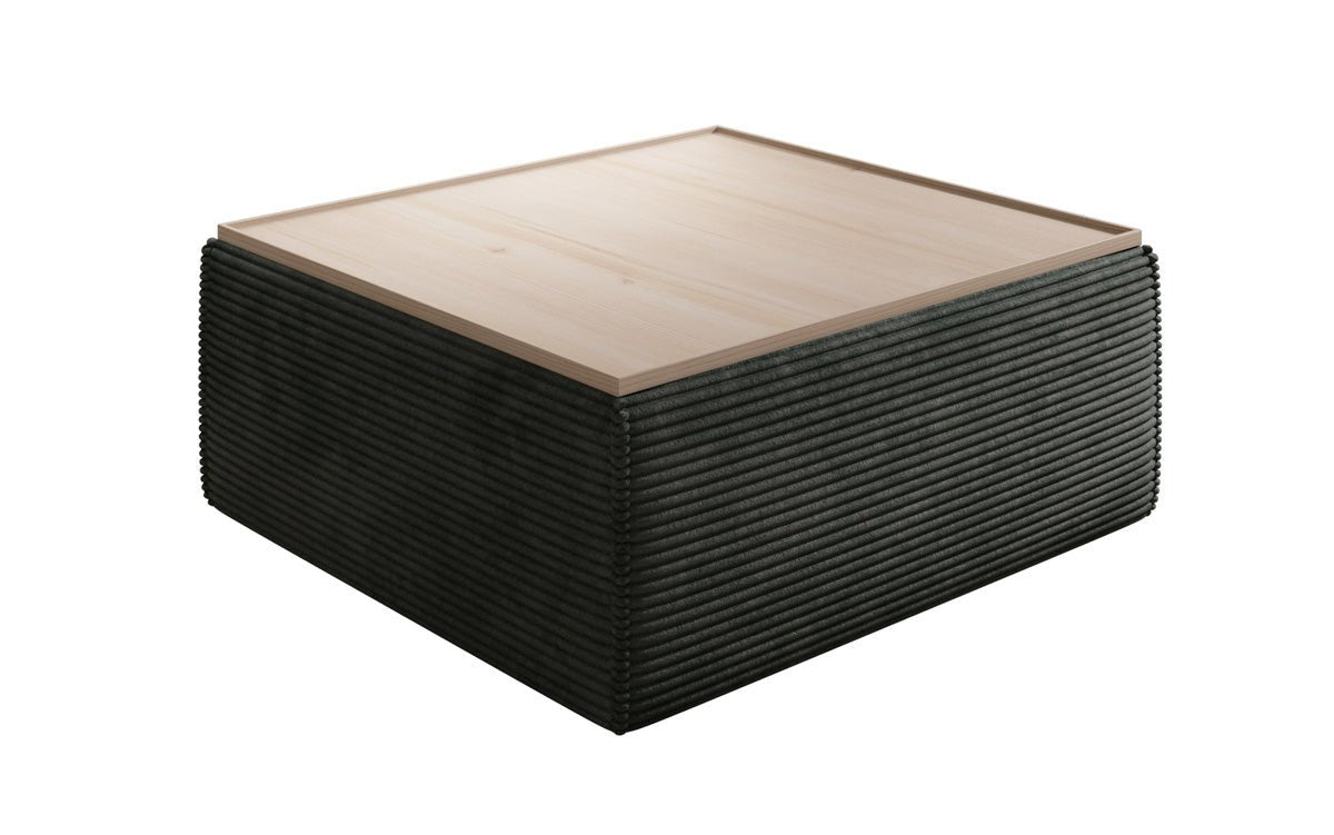 Beistellhocker/Couchtisch Lesley mit Stauraum in Cord