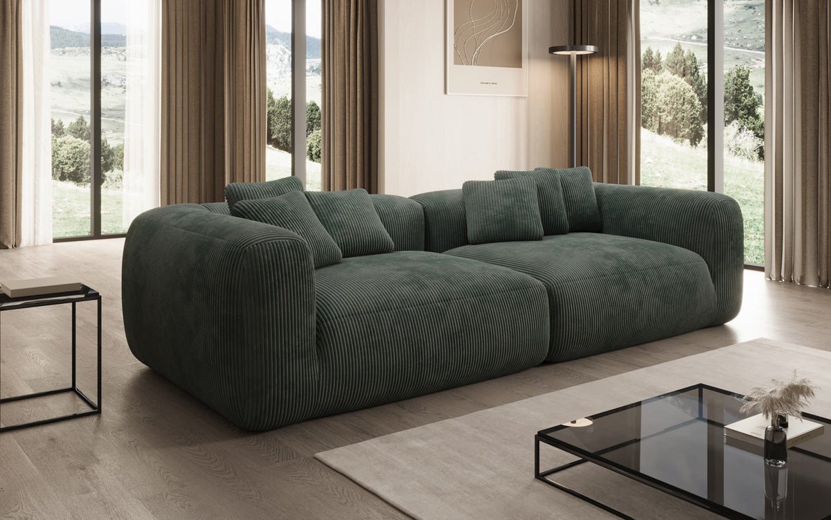 Canapé design Tully 3 places en Côtelé (ultra confortable)