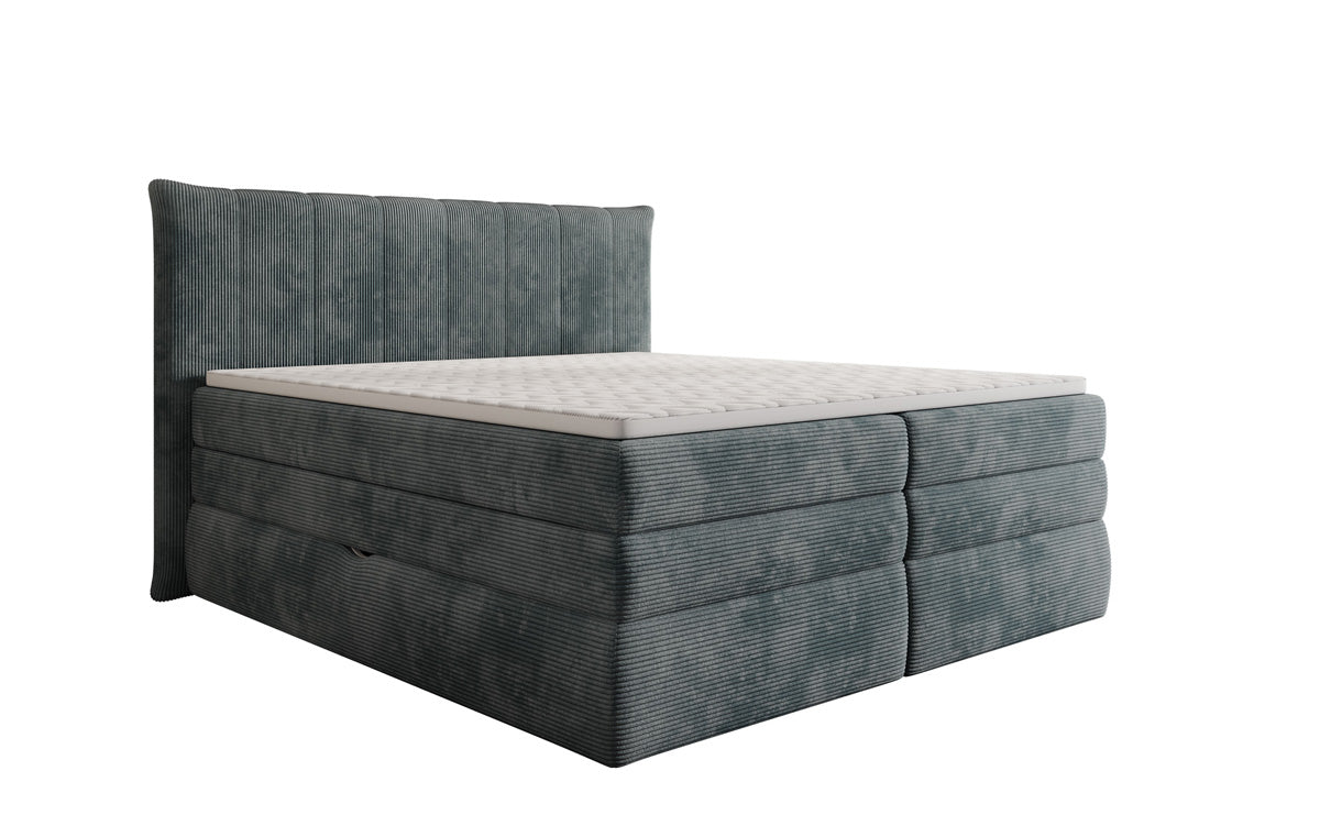 Boxspringbett Stella mit Stauraum in Cord