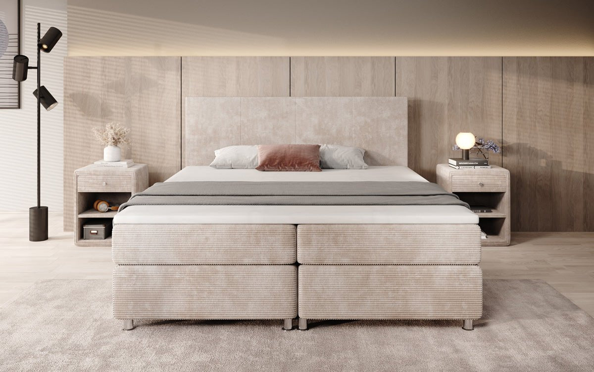 Boxspringbett Athene in Cord
