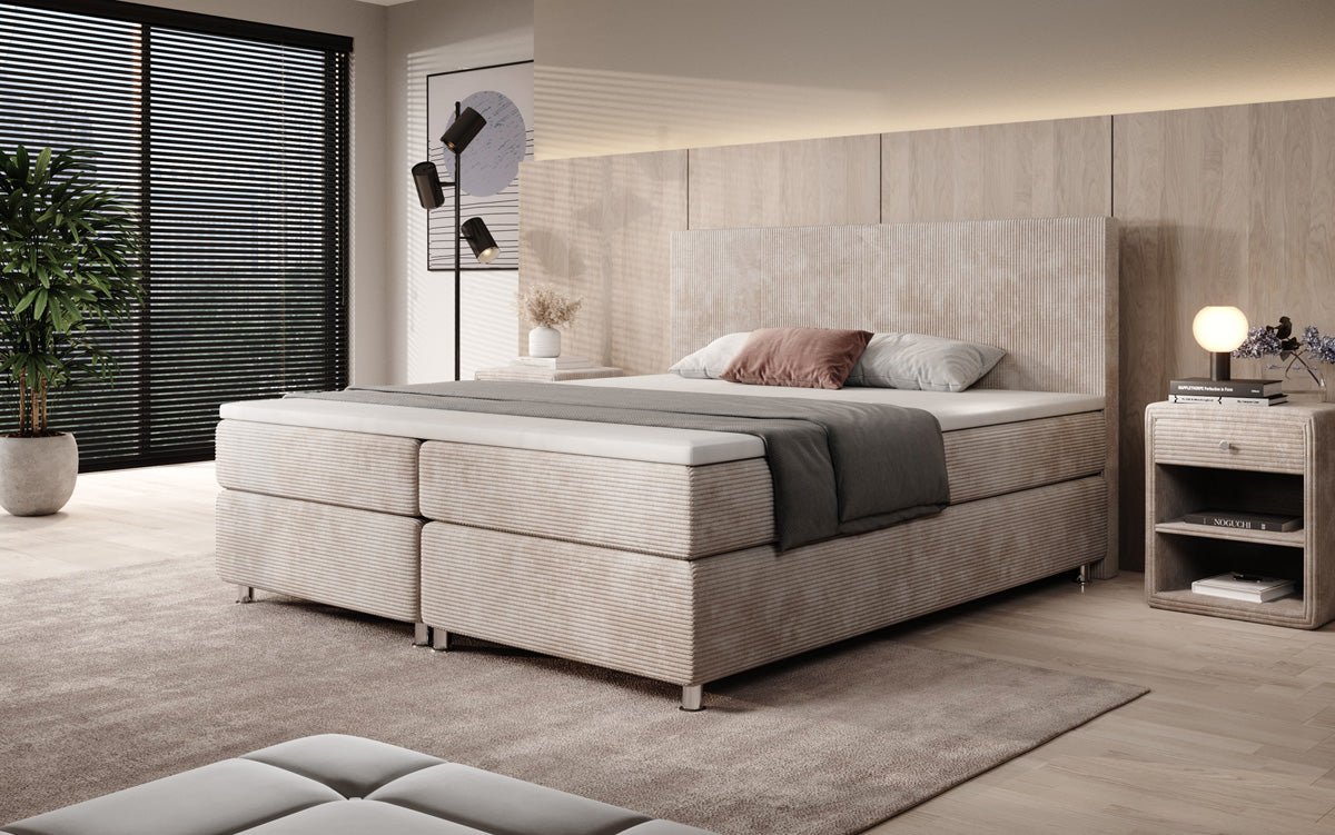 Boxspringbett Athene in Cord