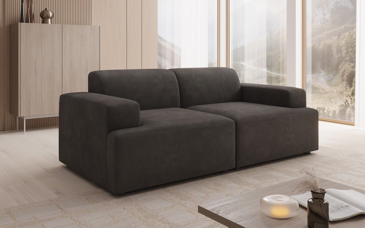 Designer 2 Sitzer Sofa Monza in Samt