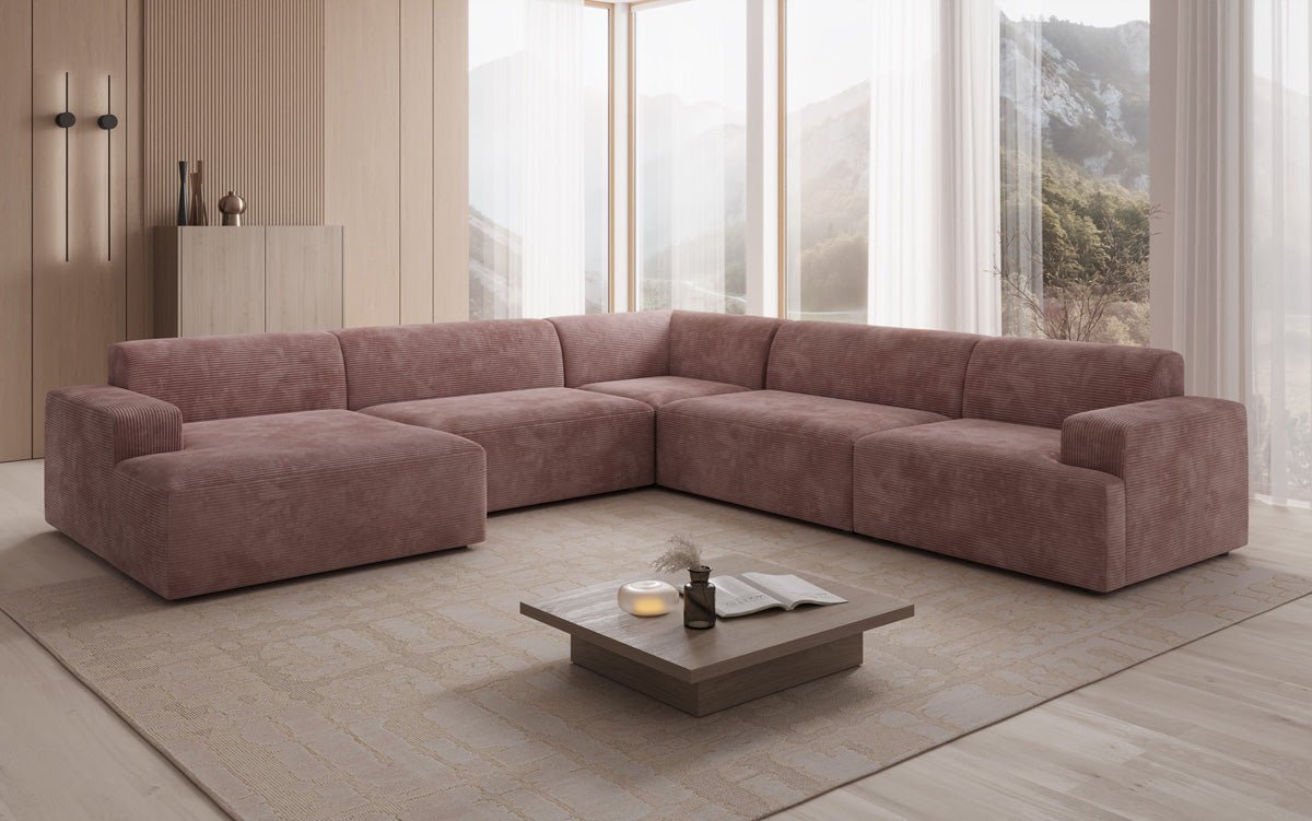 Designer Sofa Monza Wohnlandschaft U XXL in Cord