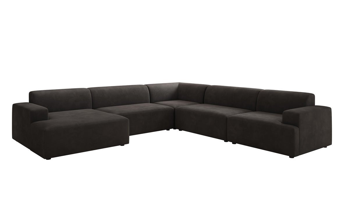 Designer Sofa Monza Wohnlandschaft U XXL in Samt
