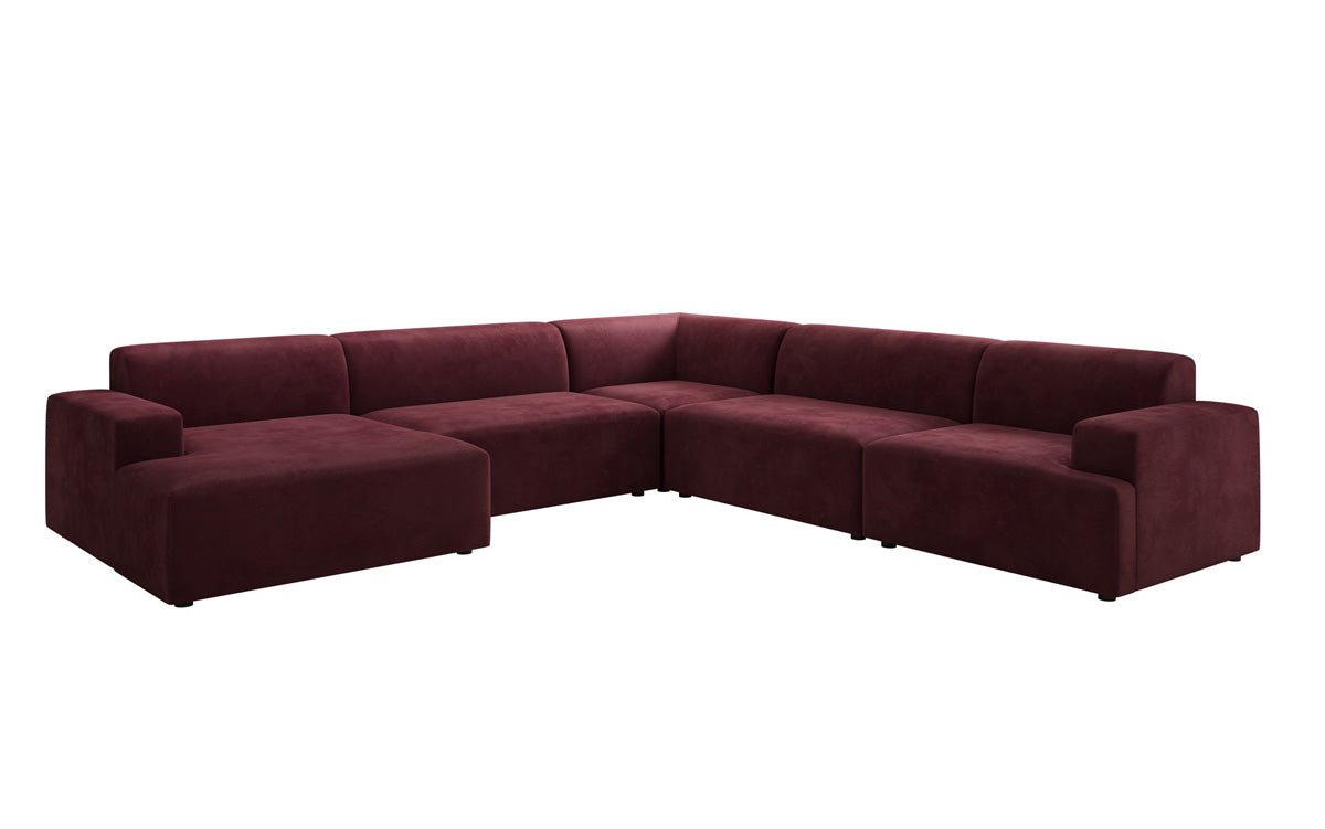 Designer Sofa Monza Wohnlandschaft U XXL in Samt