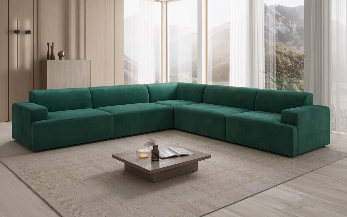 Designer Sofa Monza Wohnlandschaft L XXL in Samt