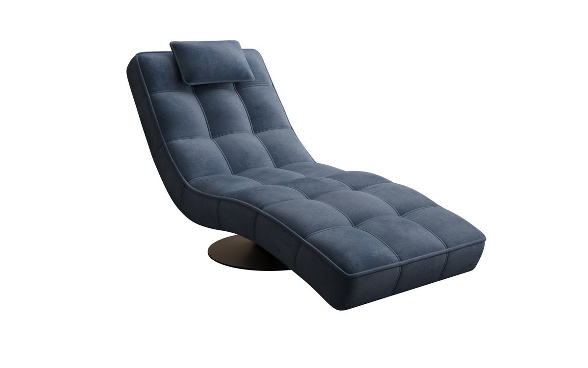 Designer Relax-Liege Livara Samt mit Drehfunktion
