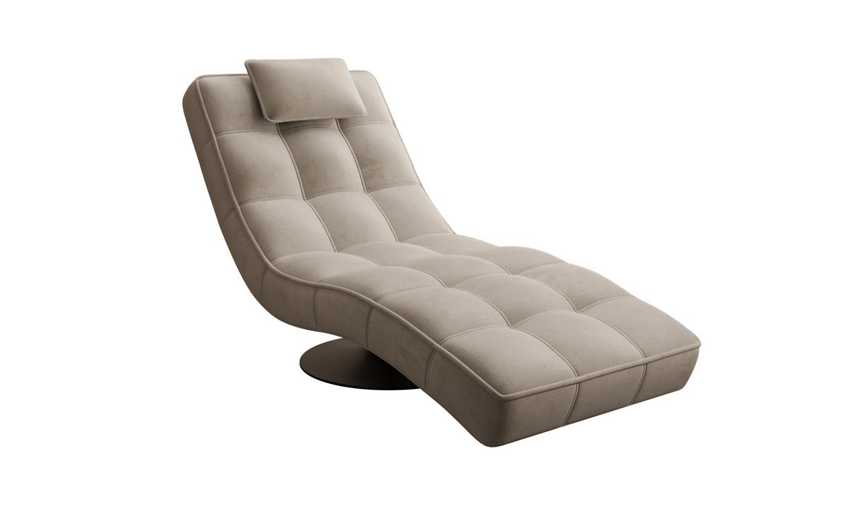 Designer Relax-Liege Livara Samt mit Drehfunktion