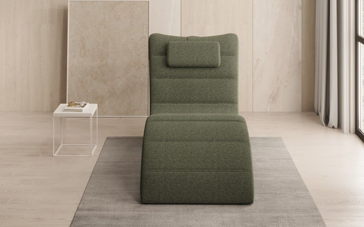 Designer Relax-Liege Leon in Bouclé