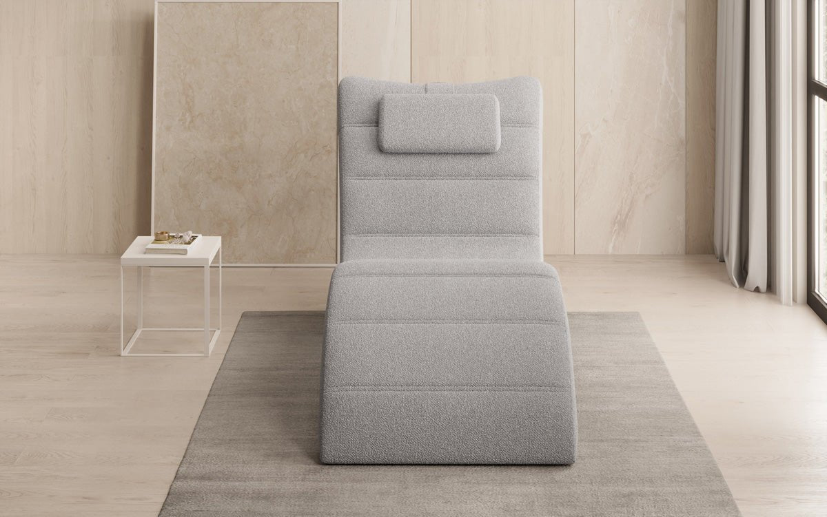 Designer Relax-Liege Leon in Bouclé