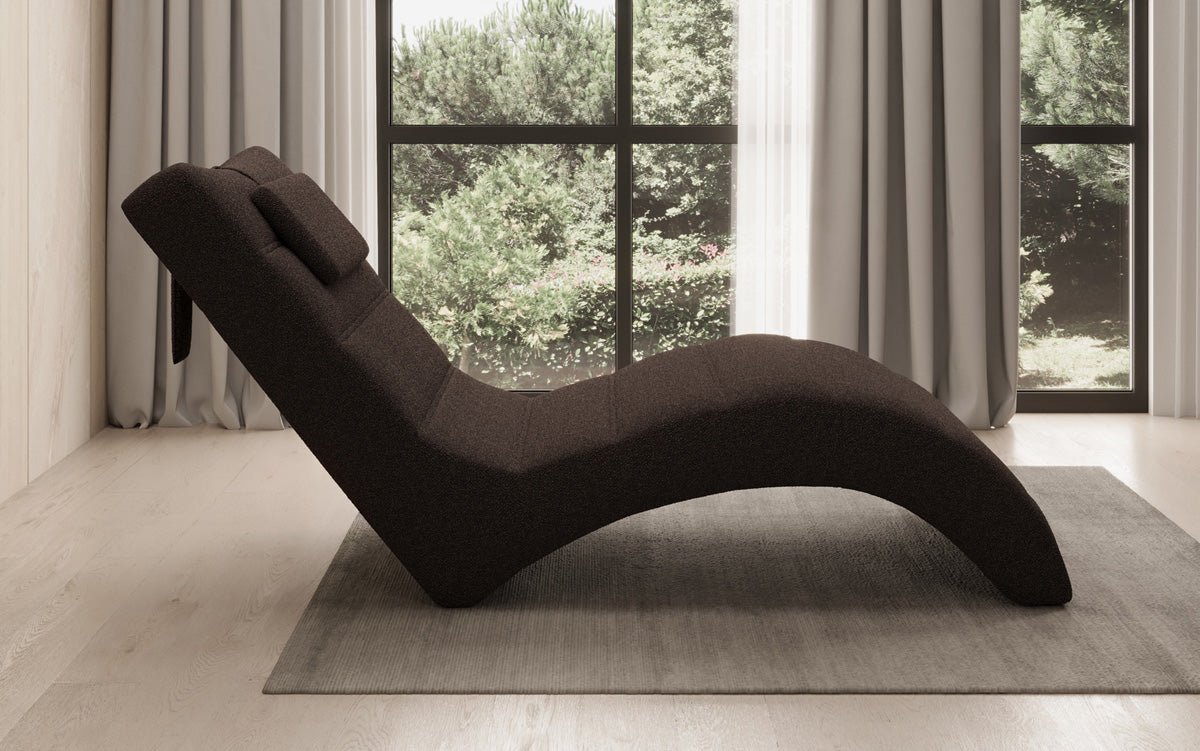 Designer Relax-Liege Leon in Bouclé