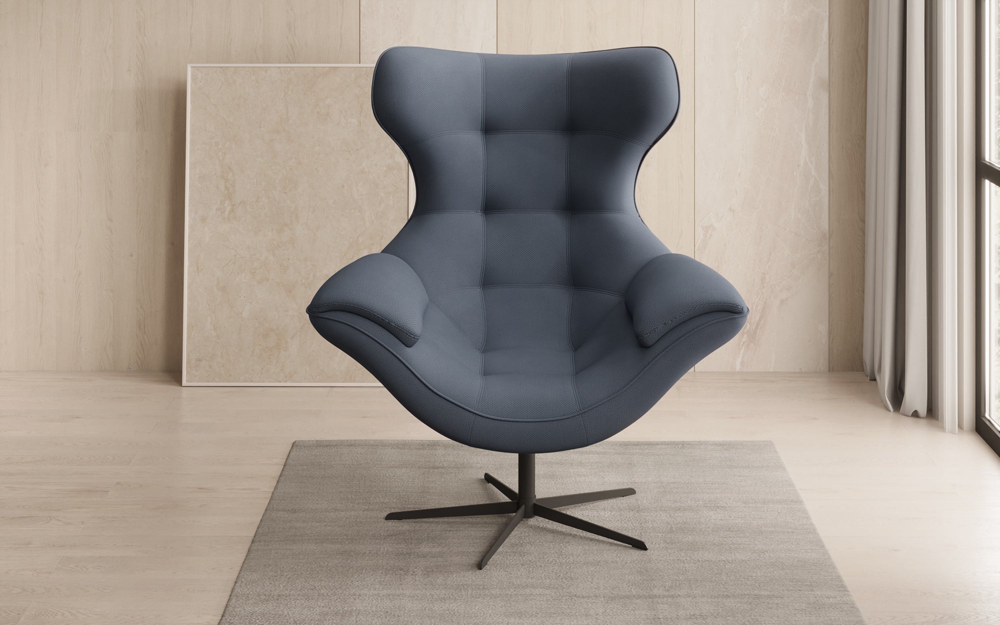 Designer Sofa-Sessel Aurelio in Stoff