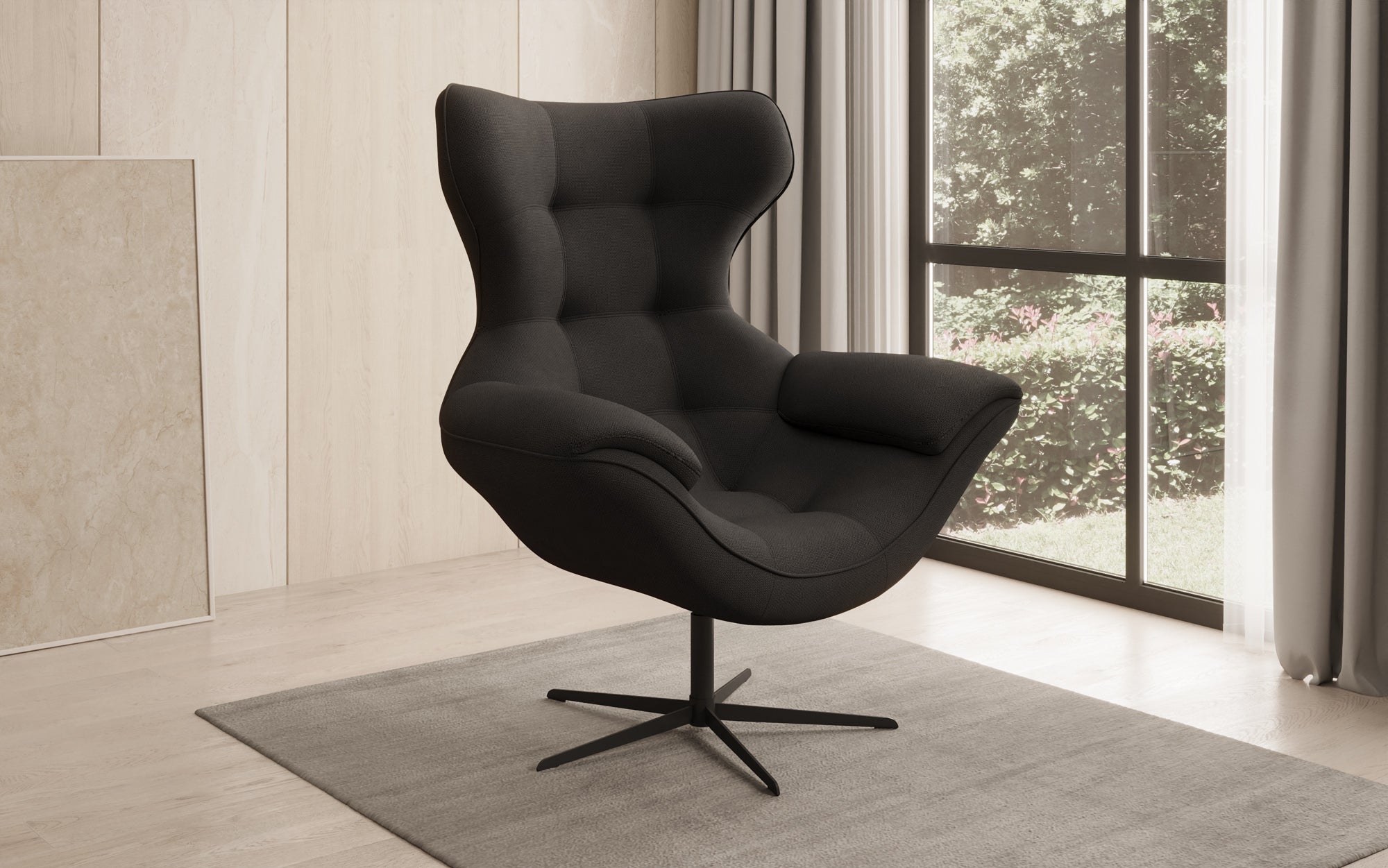 Designer Sofa-Sessel Aurelio in Stoff