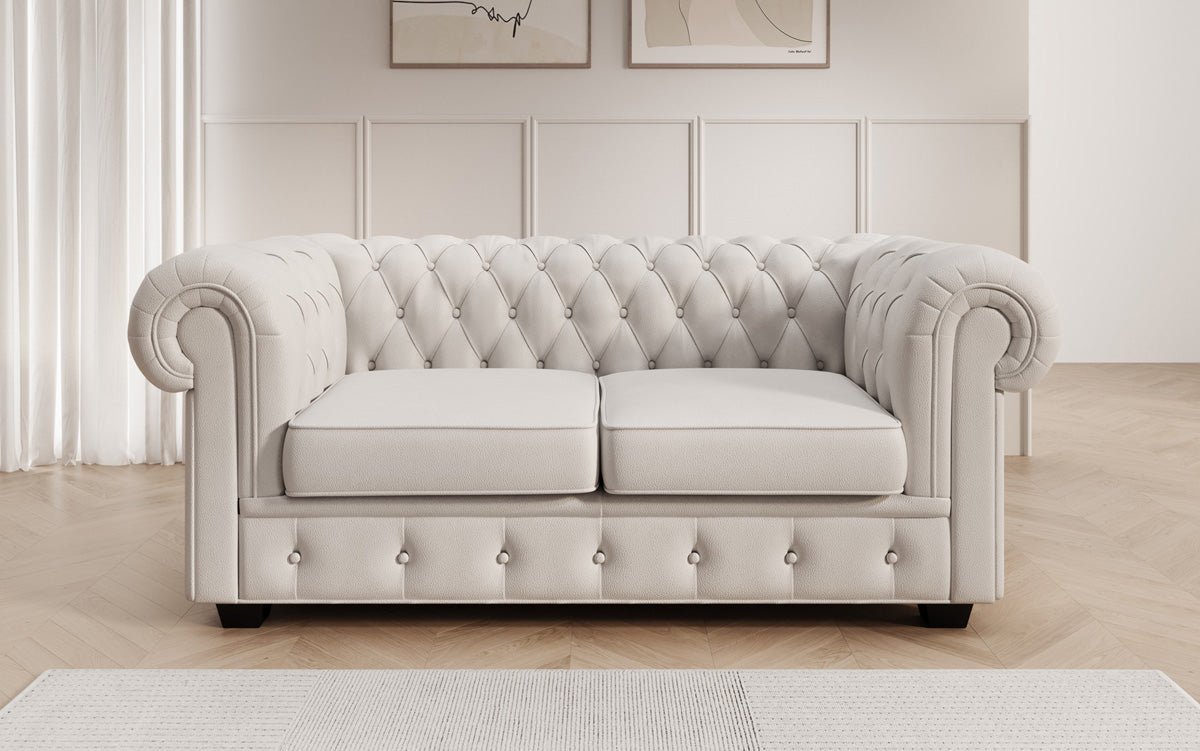 Chesterfield 2 Sitzer Sofa Royal in Echtleder