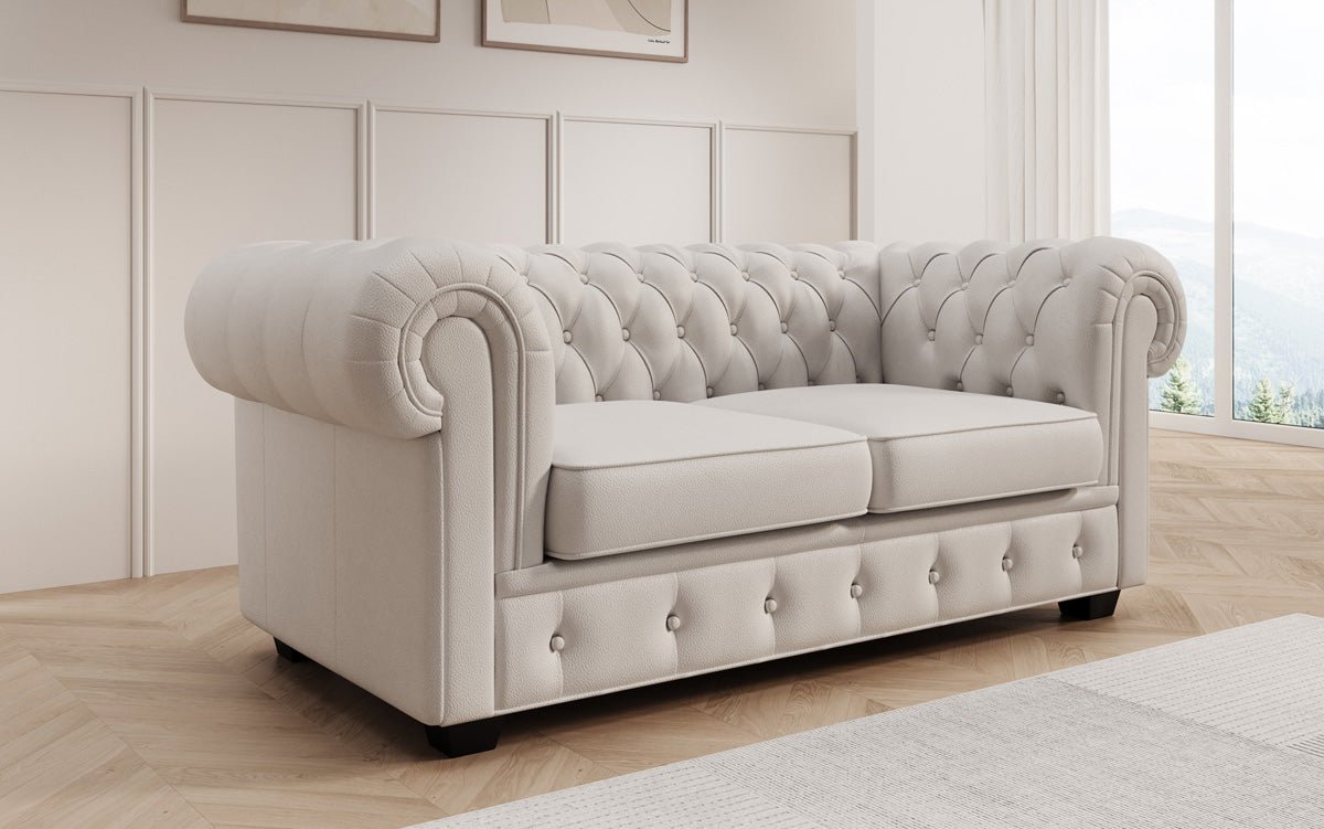 Chesterfield 2 Sitzer Sofa Royal in Echtleder