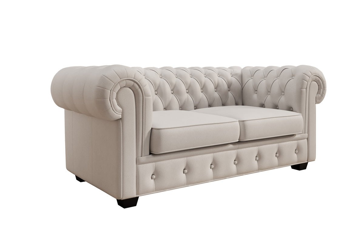Chesterfield 2 Sitzer Sofa Royal in Echtleder