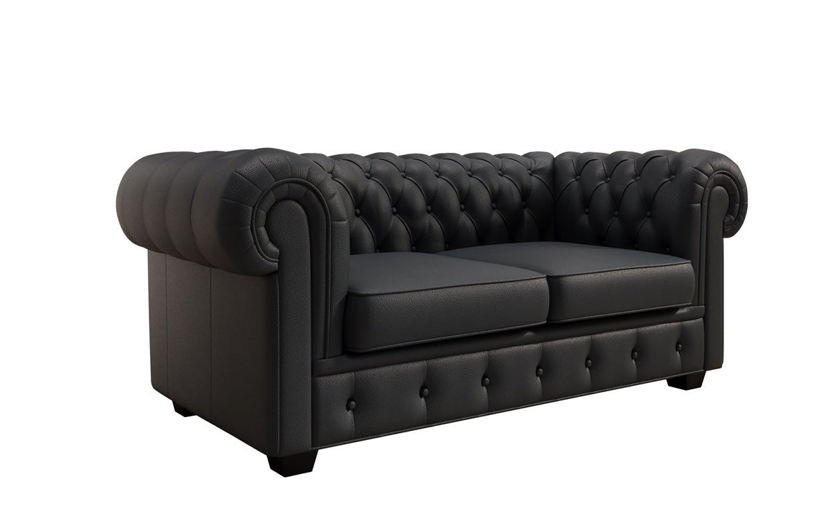 Chesterfield 2 Sitzer Sofa Royal in Echtleder