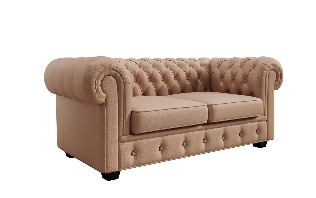 Chesterfield 2 Sitzer Sofa Royal in Echtleder