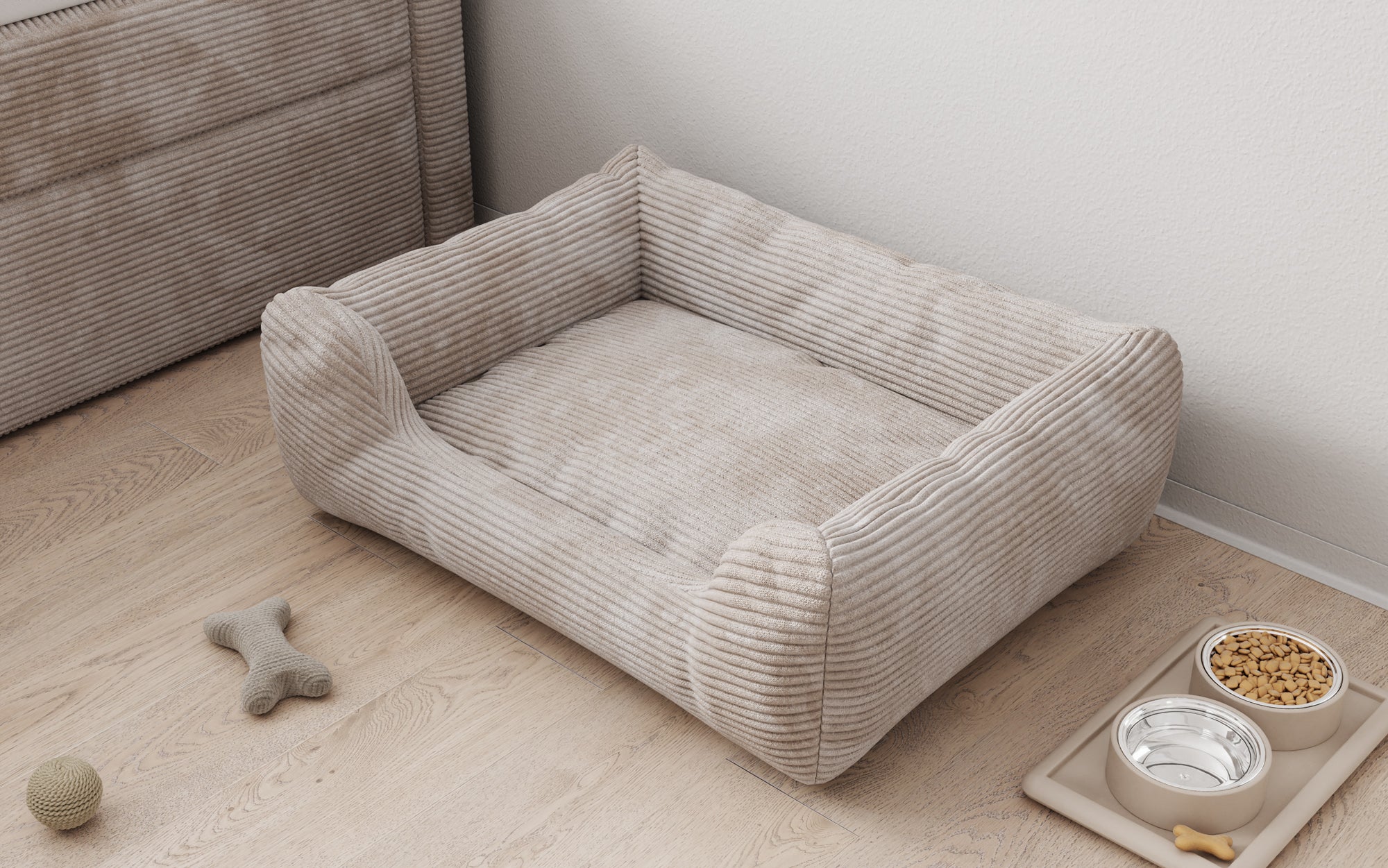 Hundebett Cosmo 60 × 80 cm in Cord