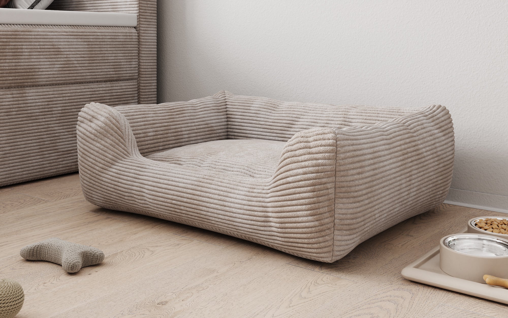 Hundebett Cosmo 60 × 80 cm in Cord
