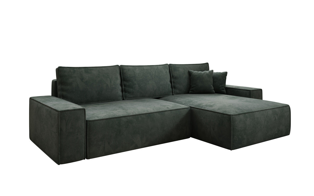 Designer Sofa Lunaro mit Schlaf- und Klappfunktion in Cord