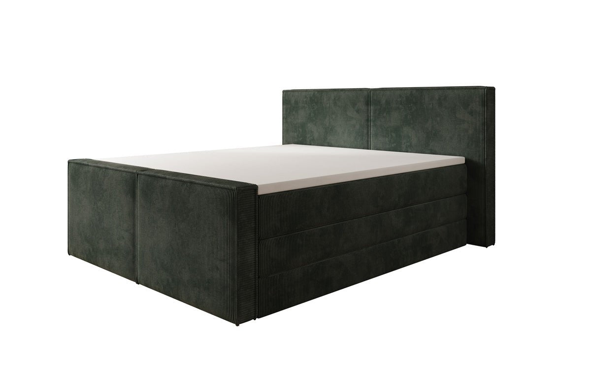 Boxspringbett Ophelia II mit hochklappbarem Stauraum in Cord