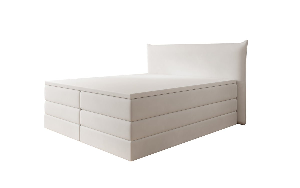 Boxspringbett Liana mit hochklappbarem Stauraum in Samt