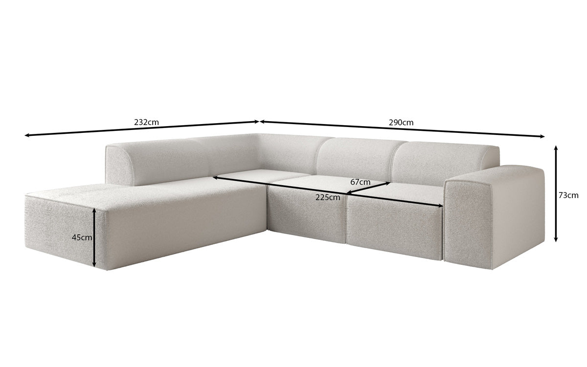 Designer Sofa Idiola L in Teddy Bouclé