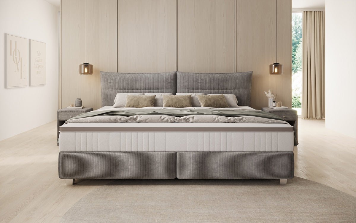Familien Boxspringbett Aurelio in 220/240x200 in Cord