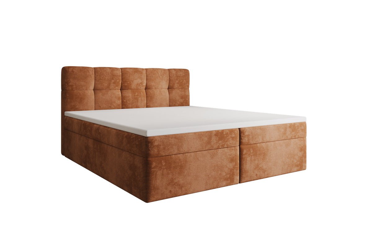 Boxspringbett Cozy II in Cord mit Stauraum