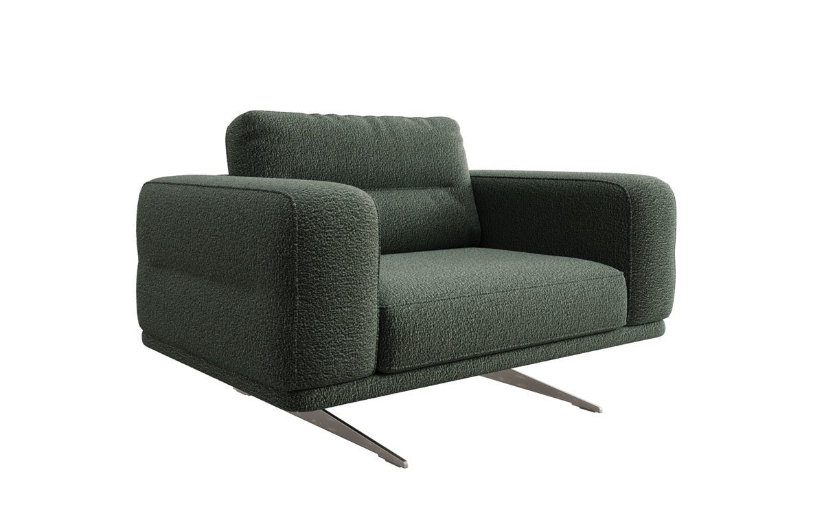 Designer Sofa-Sessel Torino mit Armlehnen in Bouclé