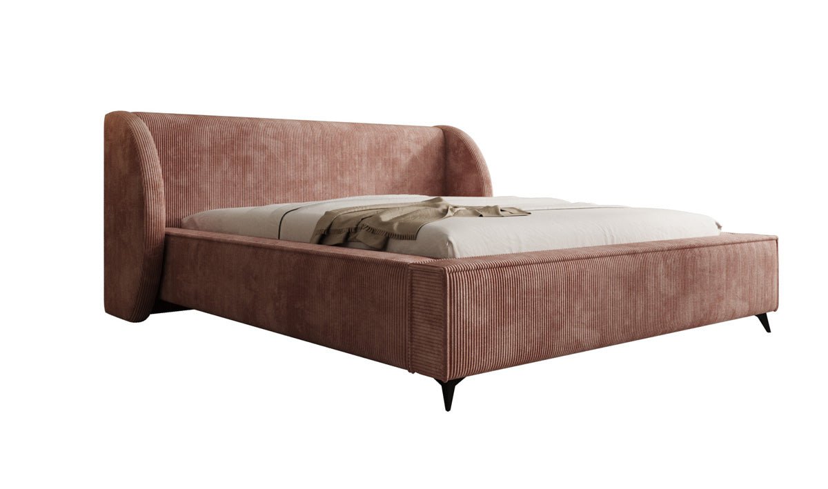 Designer Polsterbett Freya Cord mit Stauraum