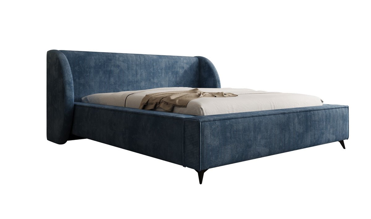 Designer Polsterbett Freya Cord mit Stauraum