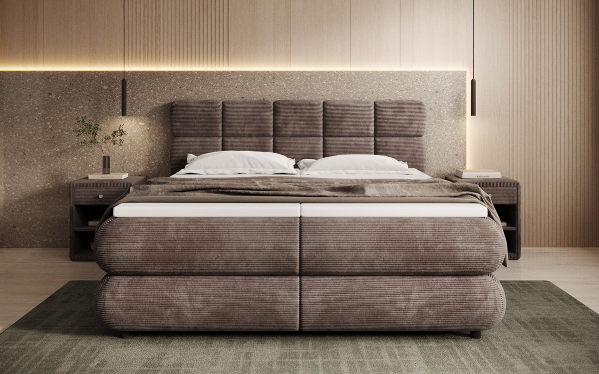 Boxspringbett Relana - elektrisch verstellbar in Cord