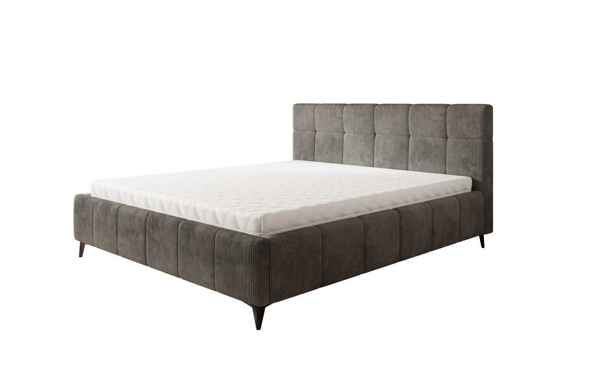 Designer Polsterbett Nelly in Cord mit Stauraum